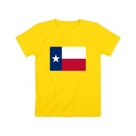 Детская футболка хлопок с принтом Техас в Петрозаводске, 100% хлопок | круглый вырез горловины, полуприлегающий силуэт, длина до линии бедер | крутаяфутболка | сша | техас | флаг