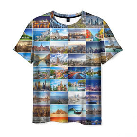Мужская футболка 3D с принтом Знатный турист в Петрозаводске, 100% полиэфир | прямой крой, круглый вырез горловины, длина до линии бедер | азия | берлин | вегас | венеция | воспоминания | города | достопримечательности | европа | египет | калифорния | каникулы | лондон | милан | москва | ностальгия | нью йорк | отдых | отпуск | память