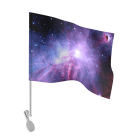 Флаг для автомобиля с принтом Космический пейзаж в Петрозаводске, 100% полиэстер | Размер: 30*21 см | величие | вселенная | галактика | звёздная пыль | звёзды | комета | космос | красота | метеориты | метеоры | млечный путь | планеты | пространство | созвездия