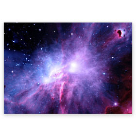 Поздравительная открытка с принтом Космический пейзаж в Петрозаводске, 100% бумага | плотность бумаги 280 г/м2, матовая, на обратной стороне линовка и место для марки
 | величие | вселенная | галактика | звёздная пыль | звёзды | комета | космос | красота | метеориты | метеоры | млечный путь | планеты | пространство | созвездия