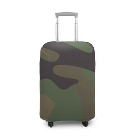 Чехол для чемодана 3D с принтом Камуфляж (хаки) в Петрозаводске, 86% полиэфир, 14% спандекс | двустороннее нанесение принта, прорези для ручек и колес | camouflage | камуфляж | хаки
