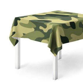 Скатерть 3D с принтом Зелёный камуфляж в Петрозаводске, 100% полиэстер (ткань не мнется и не растягивается) | Размер: 150*150 см | camouflage | green camouflage | зеленый камуфляж | камуфляж