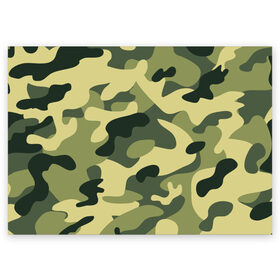 Поздравительная открытка с принтом Зелёный камуфляж в Петрозаводске, 100% бумага | плотность бумаги 280 г/м2, матовая, на обратной стороне линовка и место для марки
 | camouflage | green camouflage | зеленый камуфляж | камуфляж
