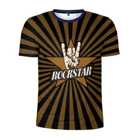 Мужская футболка 3D спортивная с принтом Rockstar в Петрозаводске, 100% полиэстер с улучшенными характеристиками | приталенный силуэт, круглая горловина, широкие плечи, сужается к линии бедра | hard | metal | music | rock | металл | музыка | рок | рок звезда