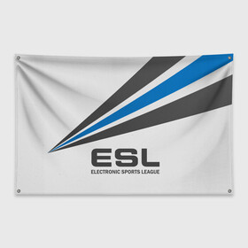 Флаг-баннер с принтом ESL в Петрозаводске, 100% полиэстер | размер 67 х 109 см, плотность ткани — 95 г/м2; по краям флага есть четыре люверса для крепления | cs go | cyber | dota 2 | progamer | sport | киберспорт
