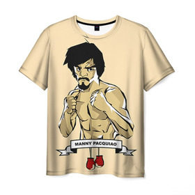 Мужская футболка 3D с принтом Manny Pacquiao в Петрозаводске, 100% полиэфир | прямой крой, круглый вырез горловины, длина до линии бедер | Тематика изображения на принте: мэнни пакьяо