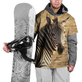 Накидка на куртку 3D с принтом Зебра в Петрозаводске, 100% полиэстер |  | африка | голова животного | зебра | лошадь | природа