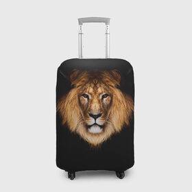 Чехол для чемодана 3D с принтом Лев в Петрозаводске, 86% полиэфир, 14% спандекс | двустороннее нанесение принта, прорези для ручек и колес | lion | голова | лев