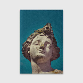 Обложка для паспорта матовая кожа с принтом Статуя в Петрозаводске, натуральная матовая кожа | размер 19,3 х 13,7 см; прозрачные пластиковые крепления | Тематика изображения на принте: греция | искусство | мрамор | рим | скульптура | статуя