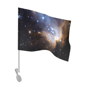 Флаг для автомобиля с принтом Вселенная в Петрозаводске, 100% полиэстер | Размер: 30*21 см | вселенная | галактика | звёзды | космическое пространство | космос | созвездие