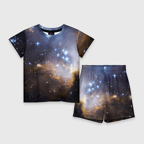 Детский костюм с шортами 3D с принтом Вселенная в Петрозаводске,  |  | вселенная | галактика | звёзды | космическое пространство | космос | созвездие