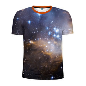 Мужская футболка 3D спортивная с принтом Вселенная в Петрозаводске, 100% полиэстер с улучшенными характеристиками | приталенный силуэт, круглая горловина, широкие плечи, сужается к линии бедра | вселенная | галактика | звёзды | космическое пространство | космос | созвездие