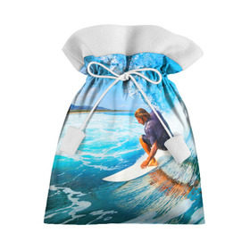 Подарочный 3D мешок с принтом Лето в Петрозаводске, 100% полиэстер | Размер: 29*39 см | Тематика изображения на принте: берег | волна | лето | море | отдых | серфинг