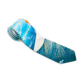 Галстук 3D с принтом Лето в Петрозаводске, 100% полиэстер | Длина 148 см; Плотность 150-180 г/м2 | Тематика изображения на принте: берег | волна | лето | море | отдых | серфинг