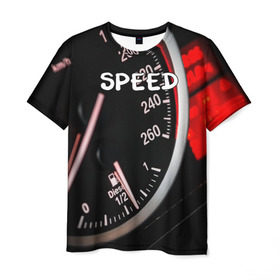 Мужская футболка 3D с принтом Скорость в Петрозаводске, 100% полиэфир | прямой крой, круглый вырез горловины, длина до линии бедер | автомобиль | дорога | драйв | скорость | стритрейсер | стритрейсинг