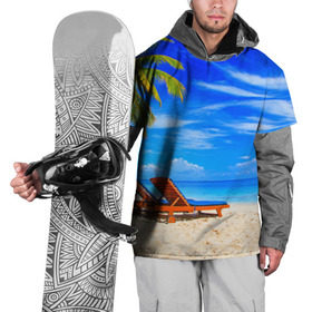 Накидка на куртку 3D с принтом Лето в Петрозаводске, 100% полиэстер |  | Тематика изображения на принте: берег | лето | море | отдых