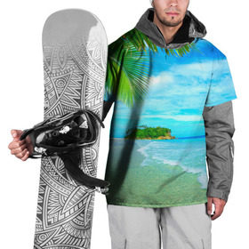 Накидка на куртку 3D с принтом Лето в Петрозаводске, 100% полиэстер |  | берег | лето | море | отдых