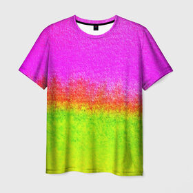 Мужская футболка 3D с принтом color в Петрозаводске, 100% полиэфир | прямой крой, круглый вырез горловины, длина до линии бедер | кислотный | яркий