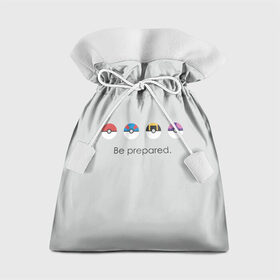 Подарочный 3D мешок с принтом Pokeballs в Петрозаводске, 100% полиэстер | Размер: 29*39 см | Тематика изображения на принте: bulbasaur | pikachu | pokemon | squirtle | бальбазар | пикачу | покемон | сквиртл