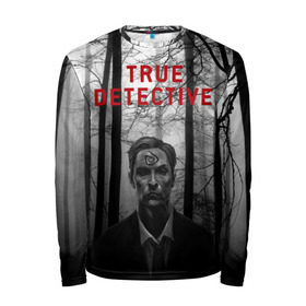 Мужской лонгслив 3D с принтом True Detective в Петрозаводске, 100% полиэстер | длинные рукава, круглый вырез горловины, полуприлегающий силуэт | детектив | настоящий детектив | раст | сериал