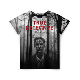 Детская футболка 3D с принтом True Detective в Петрозаводске, 100% гипоаллергенный полиэфир | прямой крой, круглый вырез горловины, длина до линии бедер, чуть спущенное плечо, ткань немного тянется | Тематика изображения на принте: детектив | настоящий детектив | раст | сериал