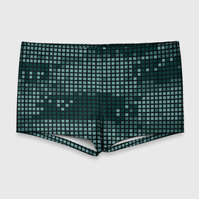Мужские купальные плавки 3D с принтом Кибер камуфляж 3 в Петрозаводске, Полиэстер 85%, Спандекс 15% |  | пиксели | темный
