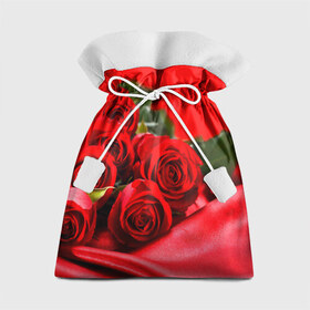 Подарочный 3D мешок с принтом Розы в Петрозаводске, 100% полиэстер | Размер: 29*39 см | букет | красная | лепесток | разноцветная | роза | цветок