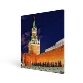 Холст квадратный с принтом Кремль в Петрозаводске, 100% ПВХ |  | Тематика изображения на принте: moscow | russia | гордость | кремль | москва | отечество | родина | россия | столица