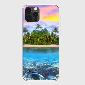 Чехол для iPhone 12 Pro с принтом Мальдивы в Петрозаводске, силикон | область печати: задняя сторона чехла, без боковых панелей | загар | каникулы | мальдивские острова | мальдивы | отдых | отпуск | пляж | приключения | солнце | туризм