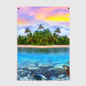 Постер с принтом Мальдивы в Петрозаводске, 100% бумага
 | бумага, плотность 150 мг. Матовая, но за счет высокого коэффициента гладкости имеет небольшой блеск и дает на свету блики, но в отличии от глянцевой бумаги не покрыта лаком | загар | каникулы | мальдивские острова | мальдивы | отдых | отпуск | пляж | приключения | солнце | туризм