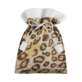 Подарочный 3D мешок с принтом Леопардовая ткань в Петрозаводске, 100% полиэстер | Размер: 29*39 см | Тематика изображения на принте: гепард | гламур | леопард | мода | пятна | роскошь | ткань | точки | шерсть