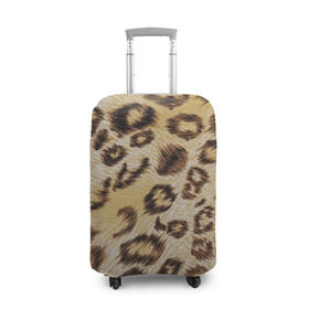Чехол для чемодана 3D с принтом Леопардовая ткань в Петрозаводске, 86% полиэфир, 14% спандекс | двустороннее нанесение принта, прорези для ручек и колес | гепард | гламур | леопард | мода | пятна | роскошь | ткань | точки | шерсть