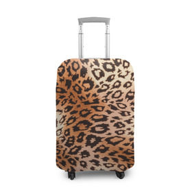Чехол для чемодана 3D с принтом Леопардовая шкура в Петрозаводске, 86% полиэфир, 14% спандекс | двустороннее нанесение принта, прорези для ручек и колес | Тематика изображения на принте: гепард | гламур | леопард | мода | роскошь | шерсть