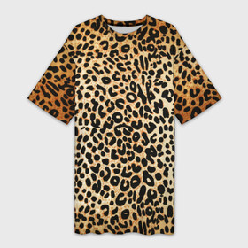 Платье-футболка 3D с принтом Гепард (шкура) в Петрозаводске,  |  | гепард | гламур | леопард | мода | пятна | роскошь | ткань | точки | шерсть