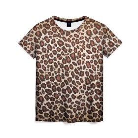 Женская футболка 3D с принтом Шкура гепарда в Петрозаводске, 100% полиэфир ( синтетическое хлопкоподобное полотно) | прямой крой, круглый вырез горловины, длина до линии бедер | гепард | гламур | леопард | мода | пятна | роскошь | ткань | точки | шерсть