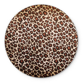 Коврик круглый с принтом Шкура гепарда в Петрозаводске, резина и полиэстер | круглая форма, изображение наносится на всю лицевую часть | гепард | гламур | леопард | мода | пятна | роскошь | ткань | точки | шерсть