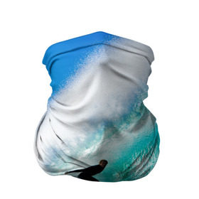 Бандана-труба 3D с принтом Океан в Петрозаводске, 100% полиэстер, ткань с особыми свойствами — Activecool | плотность 150‒180 г/м2; хорошо тянется, но сохраняет форму | лето | море | океан | отдых | серфинг | синяя