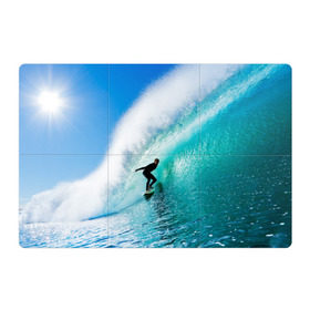 Магнитный плакат 3Х2 с принтом Океан в Петрозаводске, Полимерный материал с магнитным слоем | 6 деталей размером 9*9 см | лето | море | океан | отдых | серфинг | синяя