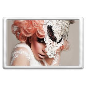 Магнит 45*70 с принтом Lady Gaga в Петрозаводске, Пластик | Размер: 78*52 мм; Размер печати: 70*45 | lady gaga | звезда | знаменитость | леди гага | музыка | певица