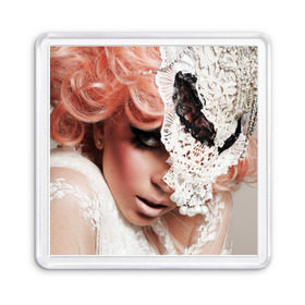 Магнит 55*55 с принтом Lady Gaga в Петрозаводске, Пластик | Размер: 65*65 мм; Размер печати: 55*55 мм | lady gaga | звезда | знаменитость | леди гага | музыка | певица