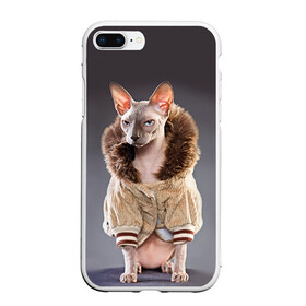 Чехол для iPhone 7Plus/8 Plus матовый с принтом Сфинкс 4 в Петрозаводске, Силикон | Область печати: задняя сторона чехла, без боковых панелей | кот | котенок | котик | котэ | кошка | сфинкс