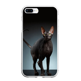 Чехол для iPhone 7Plus/8 Plus матовый с принтом Сфинкс 7 в Петрозаводске, Силикон | Область печати: задняя сторона чехла, без боковых панелей | Тематика изображения на принте: кот | котенок | котик | котэ | кошка | сфинкс
