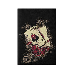 Обложка для паспорта матовая кожа с принтом Карты дьявола в Петрозаводске, натуральная матовая кожа | размер 19,3 х 13,7 см; прозрачные пластиковые крепления | карты | покер