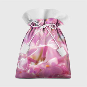 Подарочный 3D мешок с принтом Душистая сирень в Петрозаводске, 100% полиэстер | Размер: 29*39 см | Тематика изображения на принте: лепестки | прикольные картинки | сирень | цветение | цветочки | цветы