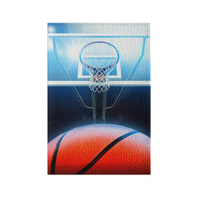 Обложка для паспорта матовая кожа с принтом Баскетбол в Петрозаводске, натуральная матовая кожа | размер 19,3 х 13,7 см; прозрачные пластиковые крепления | basketball | кольцо | корзина