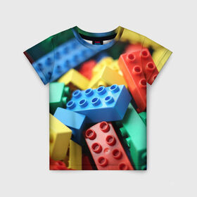 Детская футболка 3D с принтом Лего в Петрозаводске, 100% гипоаллергенный полиэфир | прямой крой, круглый вырез горловины, длина до линии бедер, чуть спущенное плечо, ткань немного тянется | Тематика изображения на принте: lego | дети