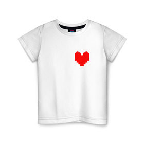 Детская футболка хлопок с принтом Undertale Heart в Петрозаводске, 100% хлопок | круглый вырез горловины, полуприлегающий силуэт, длина до линии бедер | heart | undertale | андертеил | сердце