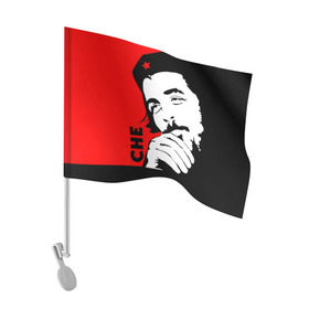 Флаг для автомобиля с принтом Че Гевара в Петрозаводске, 100% полиэстер | Размер: 30*21 см | che | che guevara | comandante | revolution | viva | революция | че | чегевара
