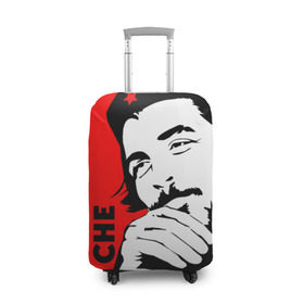 Чехол для чемодана 3D с принтом Че Гевара в Петрозаводске, 86% полиэфир, 14% спандекс | двустороннее нанесение принта, прорези для ручек и колес | che | che guevara | comandante | revolution | viva | революция | че | чегевара
