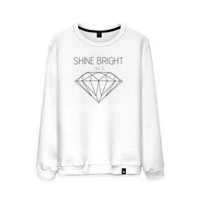 Мужской свитшот хлопок с принтом Shine bright like a diamond в Петрозаводске, 100% хлопок |  | bright | diamond | like | rihanna | shine | song | алмаз | бриллиант | песня | рианна | текст | хит | цитата